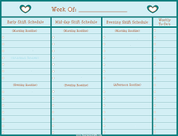 Finally Heres A Weekly Schedule Chart For Those Of Us That