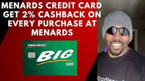 menards credit card get 2 cash back