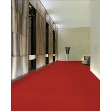 red plain wall to wall carpet tile for