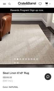 barrel sisal linen rug furniture