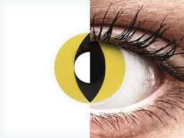 Each contact lens prescription lists the necessary strength for each eye. Yellow Cat Eye Colourvue Crazy Lenses 2 Lenses Alensa Uk