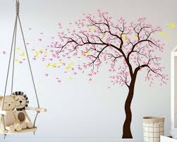 Tree With Flying Erflies Wall Decal