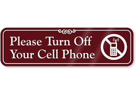 Turn Off Your Cell Phone Showcase Wall Sign No Cell Phone Sign