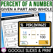 percent google slides and worksheets