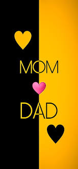 mom dad black and yellow love