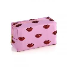 cara lips large cosmetic pouch