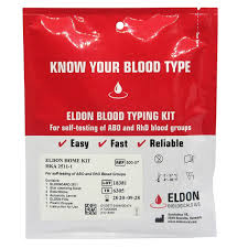 Blood Type Test Kit Group A B O And Rhesus D 1 Test Pack Home Health Uk