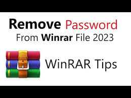 how to remove pword from winrar file