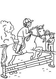 Ausmalbilder pferd mit jungem reiter pferde malvorlagen. Kostenlose Malvorlage Pferde Pferd Beim Springreiten Zum Ausmalen