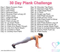 30 Days Of Planksgiving Plank Workout Challenge Diary Of
