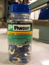 Details About 87 New Panduit 16 14 Awg Cu Vinyl Insulated Fork Terminals Pv14 14f C Lot Of 87