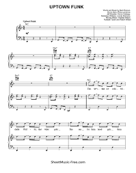 This arrangement should be playable by your intermediate piano students. Uptown Funk Sheet Music Mark Ronson Bruno Mars Sheet Music Free