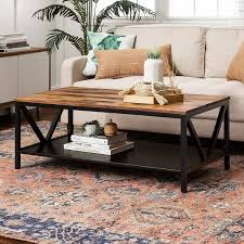 Solid Wood Distressed Coffee Table