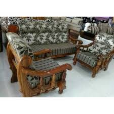brown 5 seater wooden sofa set at best
