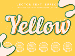 3d yellow editable text effect font