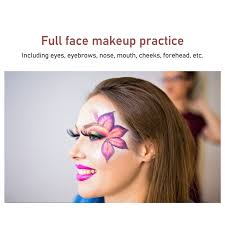 pink skin makeup practice face reusable