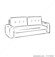 Sofa Outline Icon Couch Silhouette