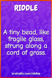 A Tiny Bead Like Fragile Glass Strung