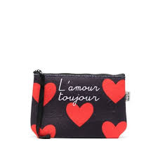 mc2 saint barth heart print makeup bag