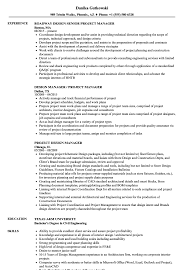 design manager project manager resume