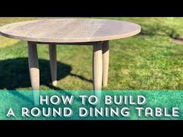 With a thick paneled table top finished in a stylish black and grey marble look, this robust looking accent table will suit any decor. How To Build A Round Dining Table Easy Diy Dining Table Youtube