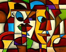 Picasso draws inspiration from african masks and the cubism     In       he first experienced the work of Cezanne  met Picasso  and began  painting the landscapes that would name him a founder of the Cubist movement  