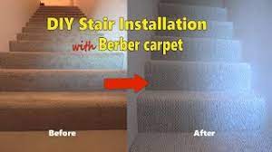 install berber carpet on stairs