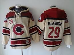 Browse our selection of avalanche jerseys in all the sizes, colors, and styles you need for men, women, and kids at shop.nhl.com. Men S Colorado Avalanche 29 Nathan Mackinnon Old Time Hockey Cream Hoodie On Sale For Cheap Wholesale From China