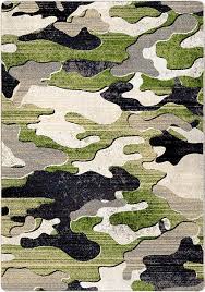 camo distressed green multi rug on