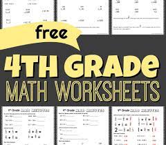 4th grade math worksheets pdf