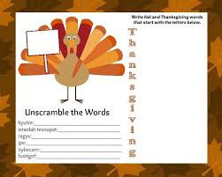 Free Downloadable Thanksgiving Activity Placemat Thrifty Jinxy