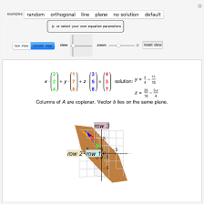 linear equations row and column view