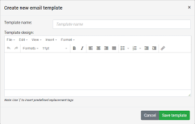 how to create a new email template