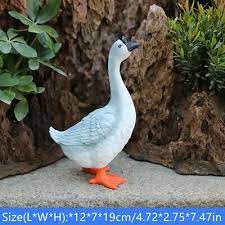 1pc Resin Cute Goose Duck Sculpture