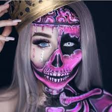 devil skeleton halloween makeup with