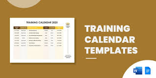 26 training calendar templates