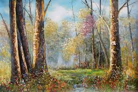 Classical Forest Landscape Oil Painting