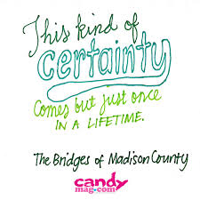 Madison county is the covered bridge capital of iowa, with the largest group of covered bridges that exists in one area in the western half of the cedar bridge is accessible via cedar bridge road, which is mostly pavement south of the bridge. Ask Candy What S Your Favorite Quote From A Movie