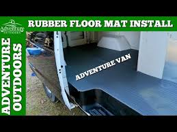 install rubber floor matting in a van