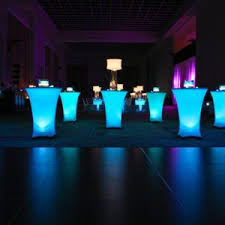 $4.95 each chicago folding table rentals table specifics: Led Spandex Cocktail Tables Orlando Wedding And Party Rentals Light Cocktails Cocktail Table Decor Cocktail Tables