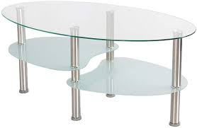 yaheetech round oval glass top