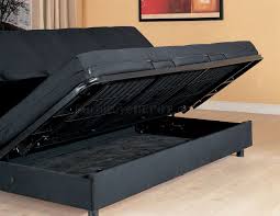 black convertible sofa bed with storage