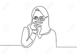 Burka, kadını heryerini örter, yüz kısmına denk gelen yeri ise kare işlemelidir. Continuous One Line Drawing Of Woman Wearing Burka And Hijab Royalty Free Cliparts Vectors And Stock Illustration Image 138281231