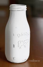 How To Chalk Paint Glass Milk Bottles