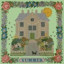 Details About Summer Sampler Cushion Tapestry Needlepoint Colour Chart Elizabeth Bradley