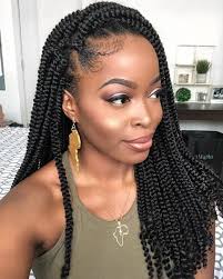 Loose side braid with waves and cobalt eyeliner, isn't it elegant enough? 105 Best Braided Hairstyles For Black Women To Try In 2021