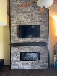 Brett S Faux Stone Electric Fireplace