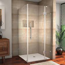 aston avalux completely frameless shower enclosure 36 x 32 x 72 chrome