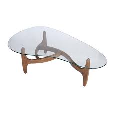 Kidney Shaped Glass Coffee Table
