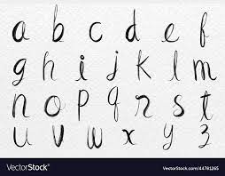 lowercase alphabet set cursive